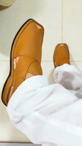 001-Charsadda Handmade Chappal New design 2026-Zard-001/Allowed To Open/Sale Price