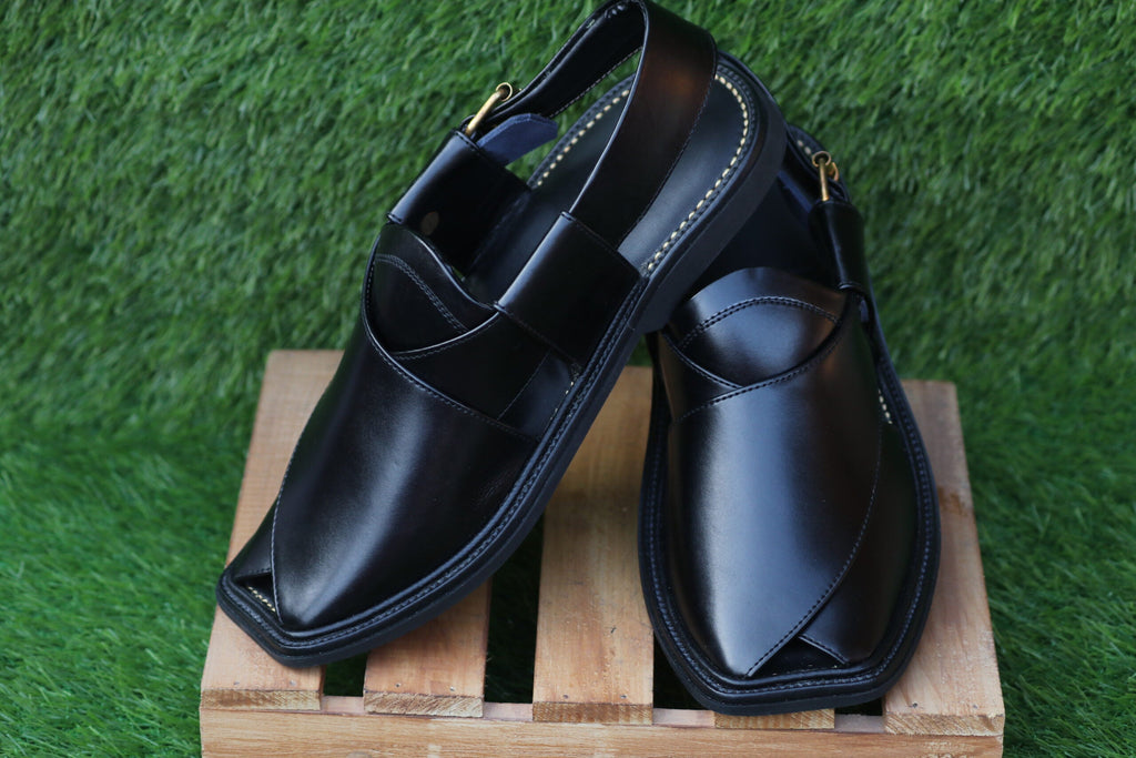 01-Charsadda Handmade Chappal New design Zalmi-Black-001/ 2026Allowed To Open/Sale Price