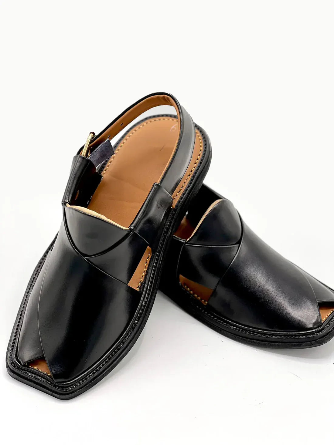01-Charsadda Handmade Chappal New design Zalmi-Black-001/ 2026Allowed To Open/Sale Price
