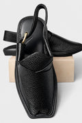 001-Charsadda Handmade Chappal New design Danedar Zalmi-Black-001/ 2026Allowed To Open/Sale Price